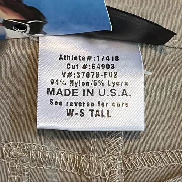 Athleta Alpine Stretch Pant Womens Small Tall Khaki 17418 Cargo Zip Hem NWT - Picture 5 of 11